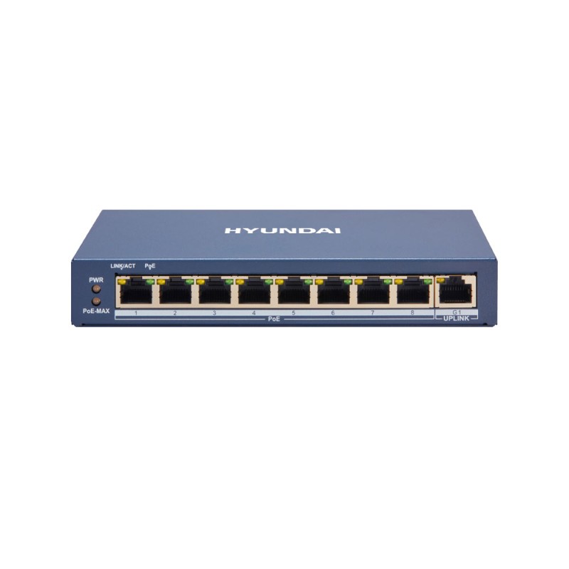 Switch inteligente PoE 8 puertos RJ45 PoE100 Mbps