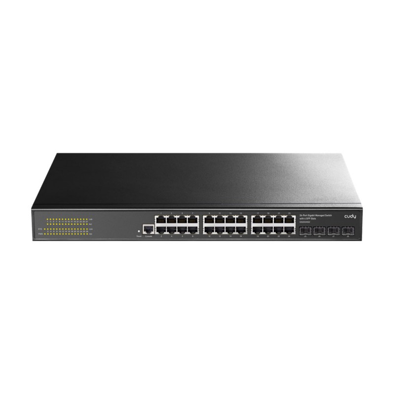 24-Port Layer 2 Managed Gigabit Switch with 4 Gigabit SFP Slots