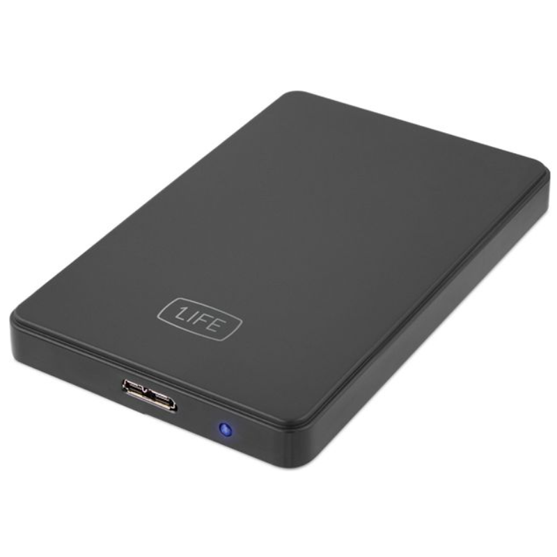 Caja externa 2.5" 1Life SSD/HDD Sata USB 3.0 en negro