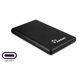 Caja externa 2.5" Argus alumínio HDD Sata III - USB C negro