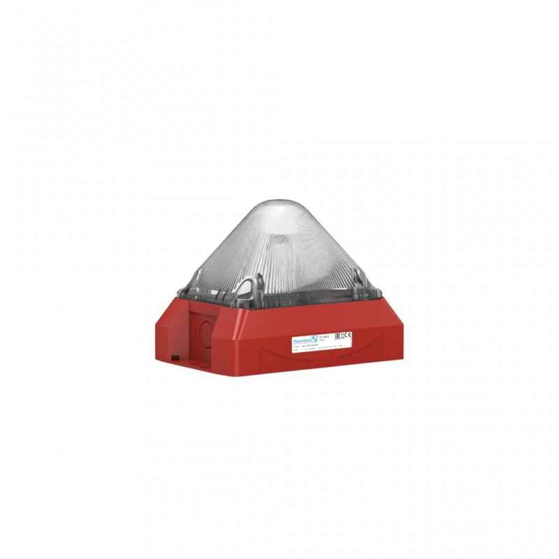 LUZ FLASH COMPACTA 5 JULIOS, 24VDC, IP 66,SINCRONIZABLE. COLOR ROJO RAL3000.CERTIFICADO EN 54.23