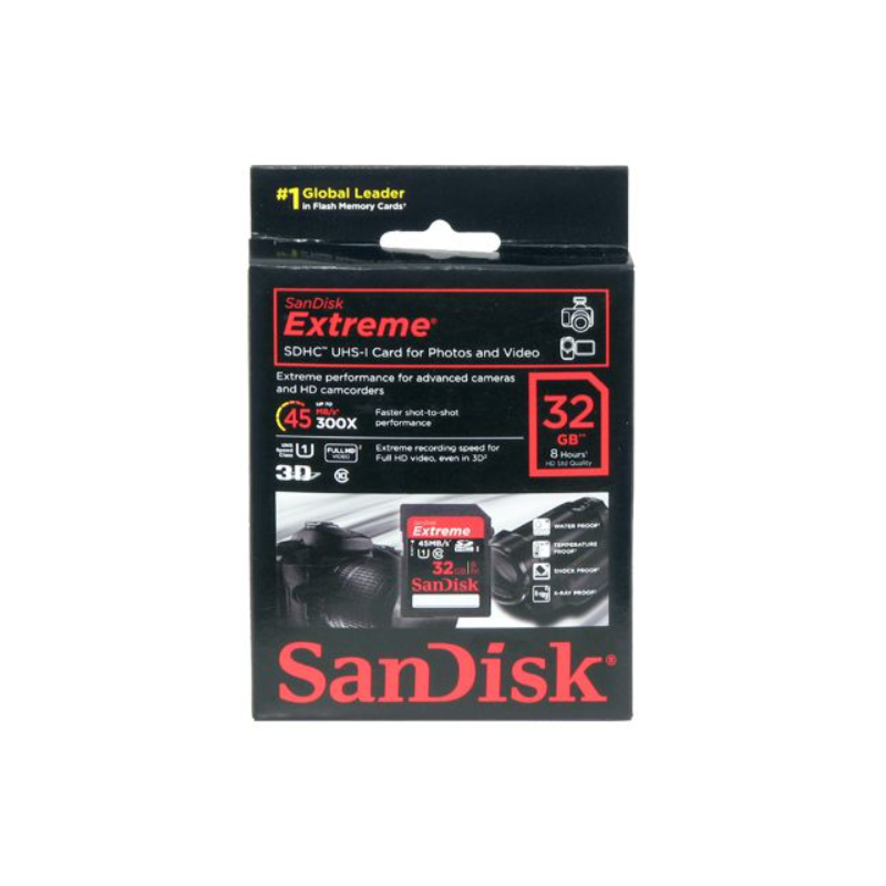 Tarjeta de memoria SanDisk Extreme SDXC UHS-1 Clase 10 hasta 45 Mb/s