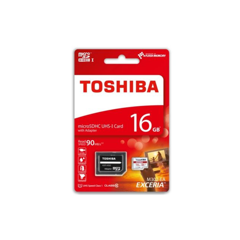 Tarjeta Micro SDHC Toshiba Excercia Class 10 90Mbs con adaptador SD