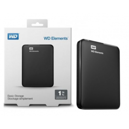 Disco duro externo WD Elements Basics WDBUZG0010BBK-WESN 1TB 2.5" USB 3.0 negro