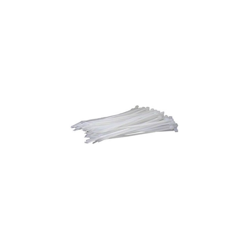 SELF LOCK NYLON CABLE TIES-WHITE COLOR/ 100PCS/BAG