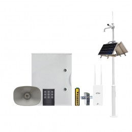 KIT SOLAR+BÁCULO+MEGÁFONO+FOCO RAYTEC